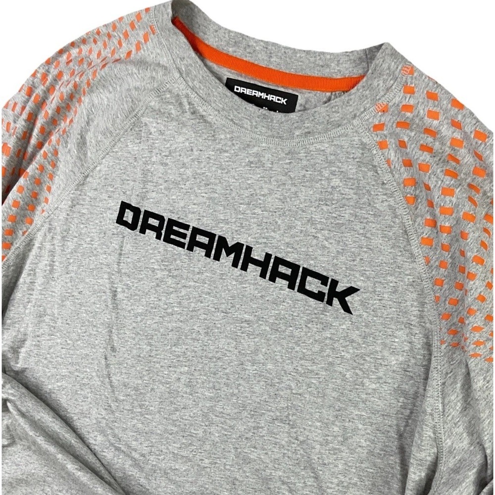 DreamHack Esports Gaming T Shirt Mens 2XL Gray Orange Graphic Short Sleeve Tee
